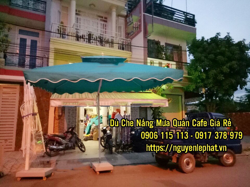 Dù Che Nắng Quán Cafe TP HCM - Bảng Báo Giá Dù Lệch Tâm