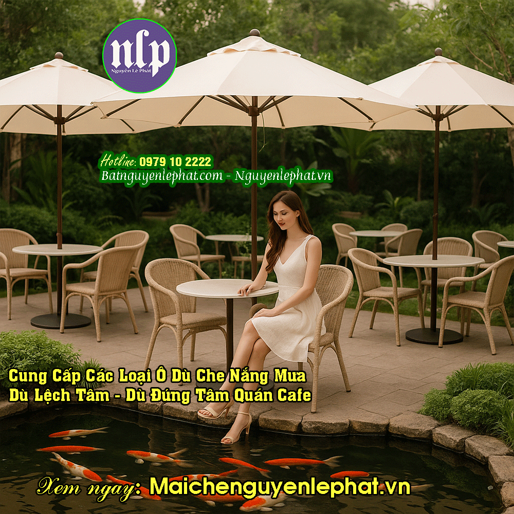 dù che ngoài trời lệch tâm