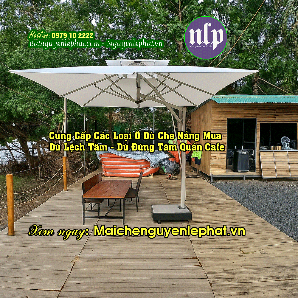 Dù cafe sân vườn