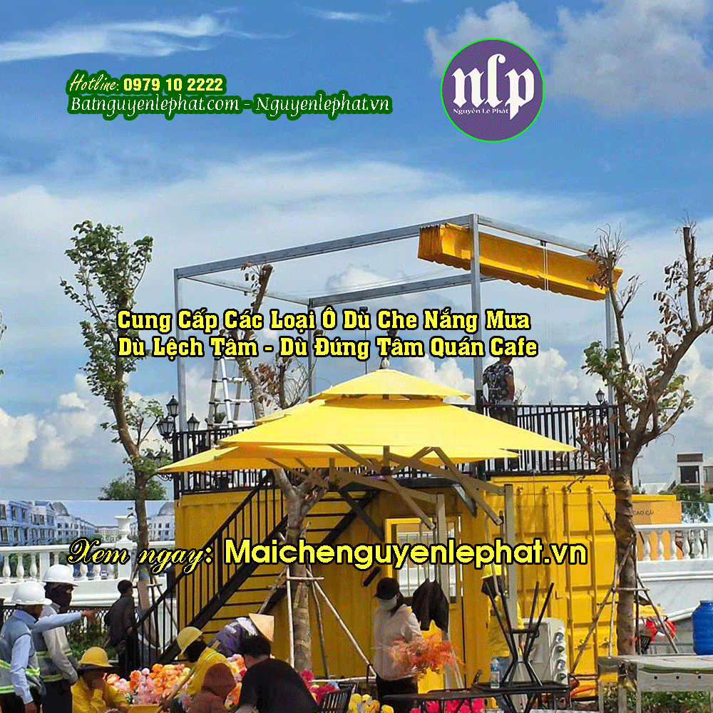 Dù Che Nắng Mưa Ngoài Trời, Dù Che Quán Cafe Tại Suối Tiền - Làng Đại Học (Quận 9)