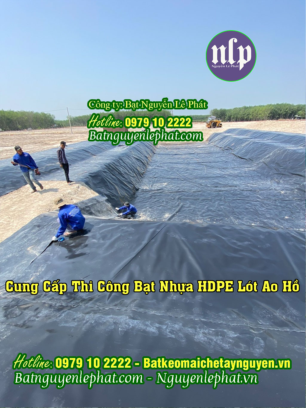 Thi công bạt làm ao hồ tại Gia Lai