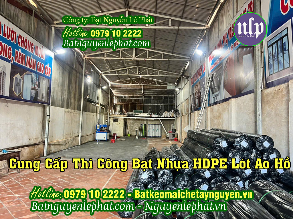 Kho Xưởng Bạt Nhựa HDPE lót ao hồ Tây Nguyên