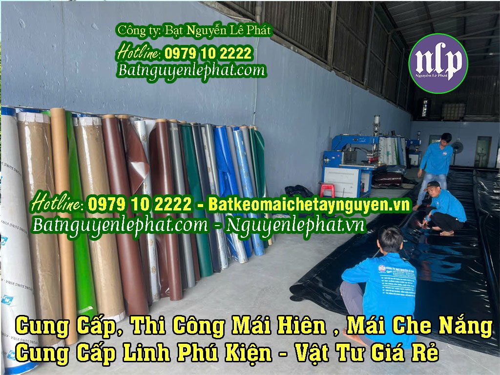 Bạt Kéo Bạt Xếp, Linh Kiện Vật Tư Mái Hiên Cho Thợ Thi Công Tại Kon Tum