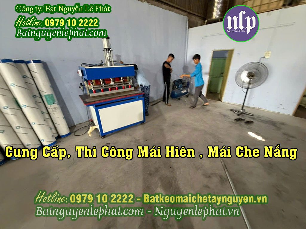 May Ép Bạt Mái Hiên Mái Xếp, Bạt Kéo Di Động Ngoài Trời Bảo Lộc