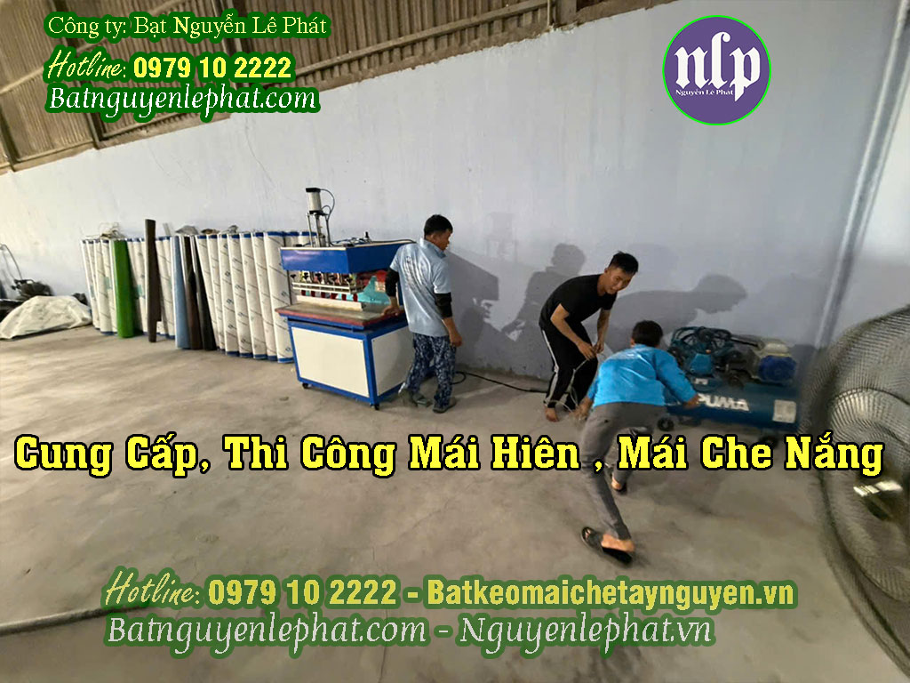 May Ép Bạt Mái Hiên Mái Xếp, Bạt Kéo Di Động Ngoài Trời Ninh Thuận